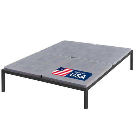 Treaton, 1.5" Split Wood Bunkie Board King Size Bed - 4-Piece Under Mattress Support, Fully Assembled, Fabric Ventilation Cover-Replaces Wooden Slats or Box Spring for Bed Frames Treaton