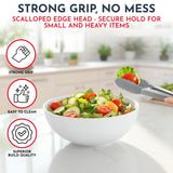 Silicone Kitchen Tongs for Cooking with Silicone Tips, Heat Resistant Tongs for Serving Food, 7-Inch, 9-Inch, 12-Inch Locking Silicone Tongs, Set of 3 Salad Tongs, Grey Kitchen Utensils Culinary Couture