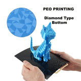 RETUXEP 3D Printer PEO PET Bambu Labs Build Plate for Bambu Lab X1C/X1/X1E/P1P/P1S/A1,Diamond PEO+Carbon Fiber PET Spring Steel Sheet Plate 257x257mm Flexible Bambu A1 3D Printer Plate RETUXEP