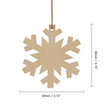Unfinished Wooden Christmas Ornaments-Tmflexe 50-Pack Paintable Blank Xmas Tree Hanging Wood Slices for Kids DIY Art Crafts, Christmas DIY Wood Snowflake Tmflexe