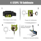 WindMage 4Pack 8 inch Sublimation Wind Spinner Blanks 3D Aluminum Metal Wind Sculpture Kinetic Spinners for Yard and Garden Indoor Art Ornaments Hanging Decoration (Cat) WindMage