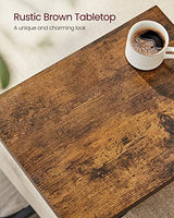 VASAGLE C-Shaped End Table Set of 2, Small Side Table for Couch, Sofa Table with Metal Frame for Living Room, Bedroom, Bedside, Rustic Brown and Black VASAGLE