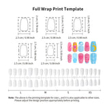 PYD Life 20 Pack 3D Sublimation Press On Nails Short White Blanks Bulk 80 Sets 4 Sizes for Heat Transfer Printing,with 80 PCS Individual PP Bags and Cards PYD Life