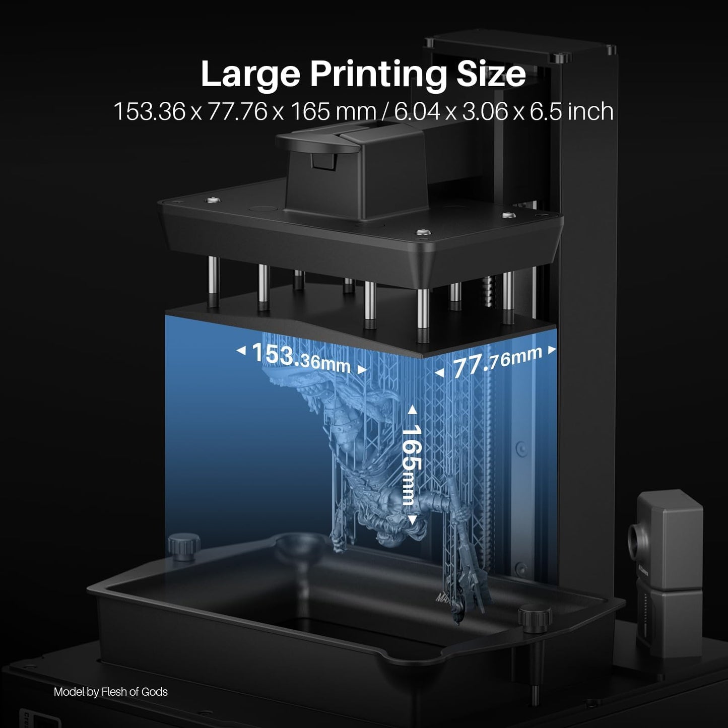 ELEGOO Mars 5 Ultra 9K Resin 3D Printer, 150mm/h High Speed Printing, Smart Automatic Leveling, Intelligent Detection, WiFi-Transfer, Printing Size of 6.04 x 3.06 x 6.49 inch - WoodArtSupply