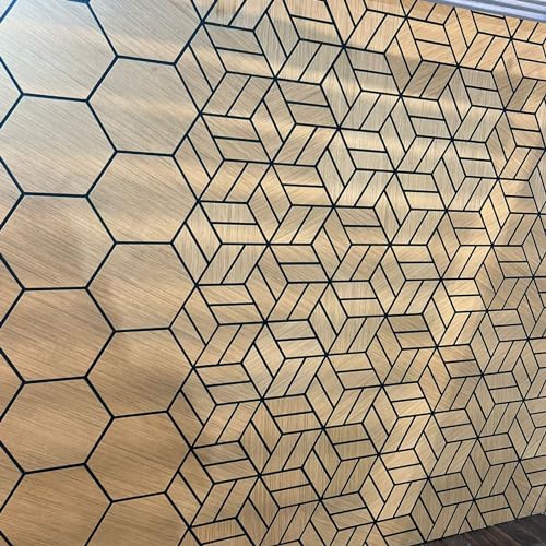 12 Pack Hexagon Acoustic Wood Wall Panels, Sound Proof Foam Panels, High-Density Wood Veneer Tiles for Interior Wall Decor, Recording Studio&Office, 10x9x0.4 Inch AkuDecor
