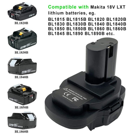 JFQWLE Adapter Compatible with Makita 18V LXT Lithium Battery BL1830 BL1850 BL1860 BL1840 to Replacement for Makita 18 Volt Ni-Cd/Ni-Mh Cordless Tool Battery JFQWLE
