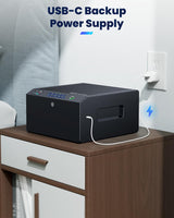 MOLICAR Gun Safe, 4-Pistol Safe with LCD of Temp Humidity Battery, Biometric Gun Safes for Handgun with USB-C Port, Fingerprint Quick Access Pistol Safe, Hand gun Safe for Home Bedside Nightstand Car MOLICAR