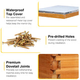 MayBee 10-Frame Langstroth Beehive Dipped in 100% Beeswax, Complete Bee Hives and Supplies Starter Kit Includes 2 Deep Hive Bee Box and 2 Bee Hive Super with Beehive Frames and Foundation MayBee