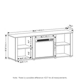 Furinno Classic 60 Inch TV Stand with Fireplace, Solid White Furinno