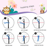 Latch Hook Pillow Kits for Adults Cute Baby Highland Cow DIY Pillow Cover Printed Pillowcase Crochet Hooking Yarns Handmade Cushion for Home Sofa Decoration 17x17inch(8) Generic