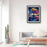 FILIGE 5D Diamond Art Kits for Adults 12x16inch Square Full Drill DIY Flower Landscape Gem Art Paint Crafts Home Wall Decor Holiday Gift for Beginners(Rainbow Tree) FILIGE