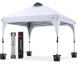 ABCCANOPY 10x10FT Canopy Tent 1-Person Setup,Portable Instant Sun Shelter with 4 Weight Bags(White) ABCCANOPY