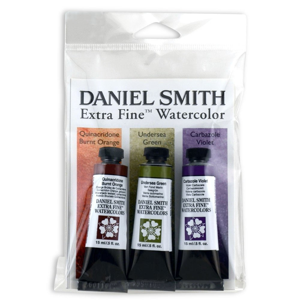 DANIEL SMITH 285250077 Extra Fine Secondary Watercolor Set, 3 Tubes, 15ml, Multicolor, 0.5 Fl Oz (Pack of 3) DANIEL SMITH
