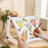 Adjustable Embroidery Table Stand, Cross Stitch Hoop Stand, Wood Embroidery Holder for Lap or Table Top Cross Stitch or Tapestry Needlepoint Embroidery, 2 Sizes Rod ( 11.8" and15.75) LKCXMZP