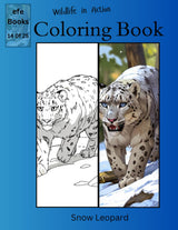 Wildlife in Action Coloring Book Series: Snow Leopards Majosta