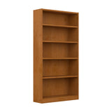 Bush Furniture Universal Tall 5 Shelf Bookcase in Natural Cherry Bush Business Furniture
