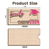 Personalized Graduation Money Holder - Custom Name Wooden Graduation Card Box Cash Holder, Class of 2024 Senior Graduation Gifts for Him or Her YATEDIY