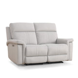 ANJ Beige Power Reclining Loveseat Sofa Couch, Oversized 2-Seater Recliner for Living Room with Overstuffed Armrests, Pet Friendly Small Space Recliner Couch, Full-Body Support Loveseat ANJ