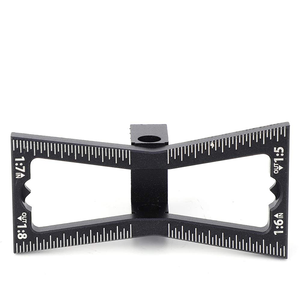 Garosa Dovetail Marker Guide Aluminum Alloy Dovetail Making Jig 1:5 1:6 1:7 1:8 Slopes Marking Gauge Woodworking Tool DIY Wooden Joints Scribing Garosa