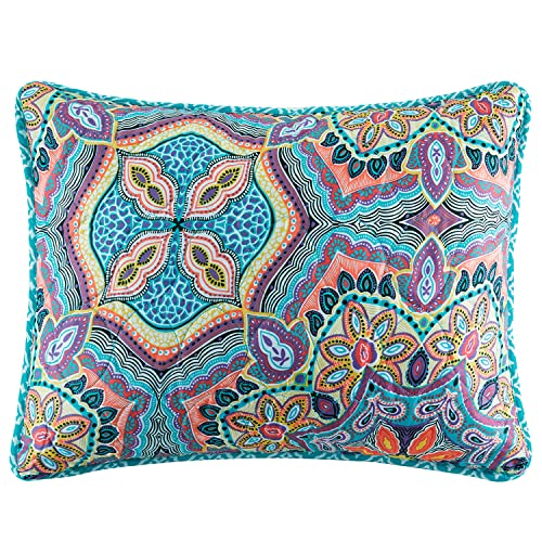 VCNY Home Yara Medallion 5 Piece Reversible Quilt Set, King, Aqua VCNY Home