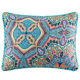 VCNY Home Yara Medallion 5 Piece Reversible Quilt Set, King, Aqua VCNY Home