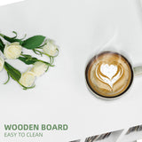 Lerliuo Record Player Stand with Storage Holds Up to 80 Albums, Turntable Stand with Beech Wood Legs, Mid-Century Record Player Table,White Vinyl Holder Display Shelf for Bedroom Living Room Lerliuo