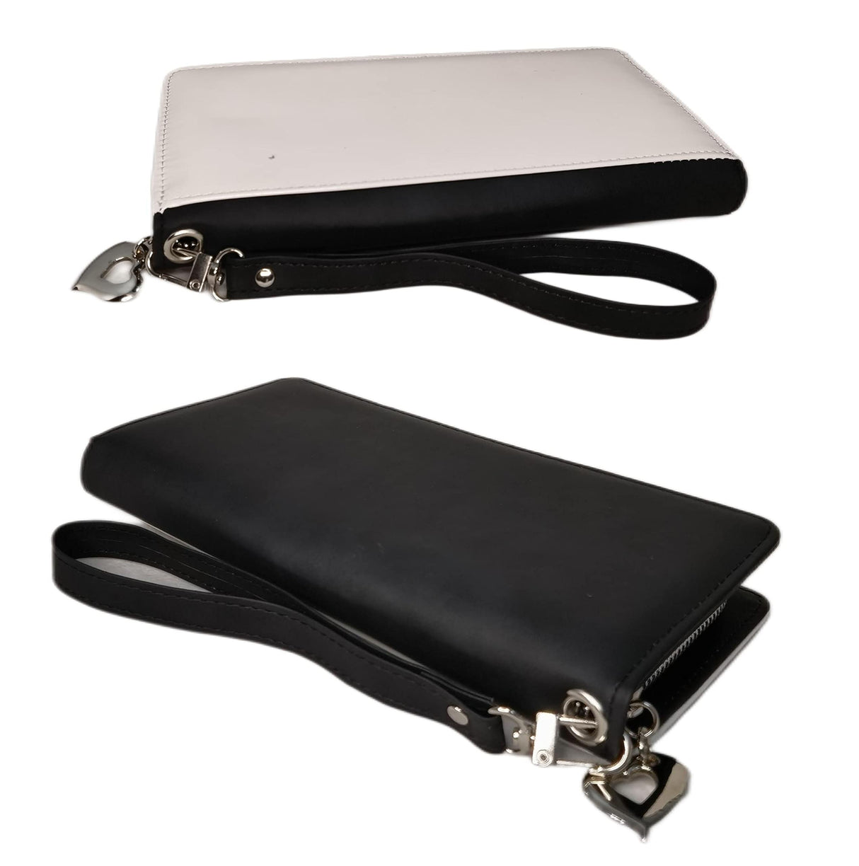 Youkang Sublimation Wallet Women's Zipper Card Holder Storage Bag Women's Travel Clutch Wristband DIY Craft (Black) Youkang