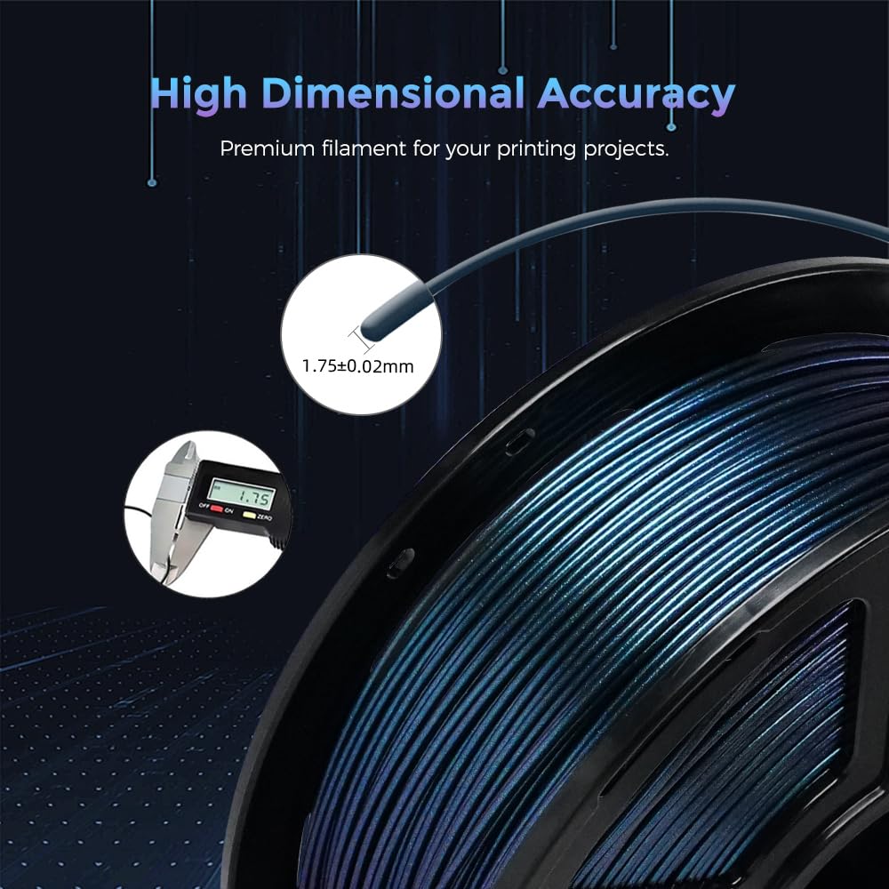 FLASHFORGE PETG Filament 1.75mm, Chameleon Color Shift 3D Printer Filament, Changes Color with Light and Angles, 1KG Spool (2.2lbs), Dimensional Accuracy±0.02 mm, Premium PETG Filament(Burnt Titanium) FLASHFORGE