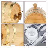 Mimoyalaso Wooden Wine Barrel - 1.5L Whiskey Barrel with Tap Pine Wood Beer Barrel Mini Whiskey Barrels for Home Alcohol Distiller Wine Storage Barrel for Wine Beer Brandy Whiskey Tequila Mimoyalaso