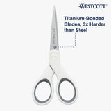 Westcott 5" Micro-Tip Fabric Scissors with Titanium-Bonded Blades - Ideal for Crafting, Sewing, and More Westcott