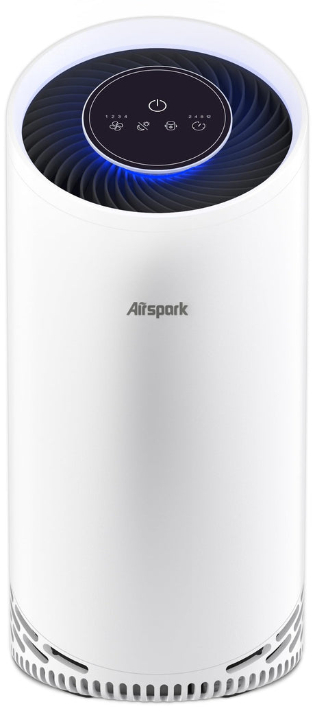 Airspark Air Purifiers for Home Large Room Up to 1375 ft², 4-in-1 True HEPA Air Purifier for Pets Hair Dander Pollen Smoke Cooking Pet Smell. CADR 187 m³/h, Air Cleaner for Bedroom Nursery Living Room Airspark