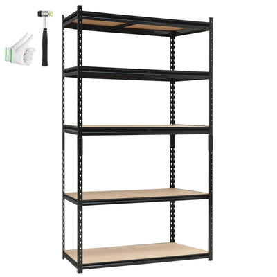 EliteEdge Heavy Duty Garage Shelving Units,5-Tier Adjustable Storage Shelves,36x24x72in,Loads 3000 LBSS,Adjustable Garage Storage Shelving, Metal Storage Utility Racks Shelf Unit