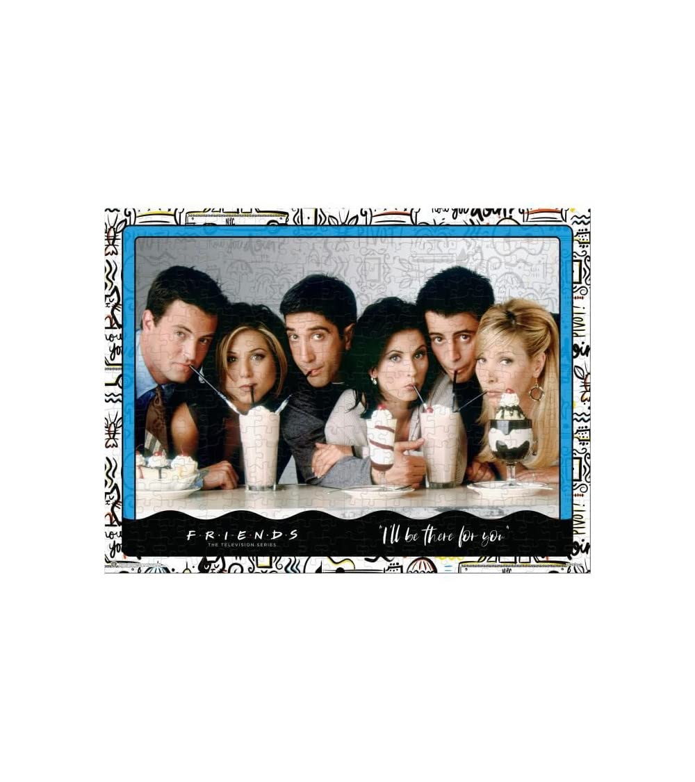 Top Puzzles Friends Milkshake 1000 Piece Jigsaw Puzzle Game, Assemble characters from the popular TV Series including Joey, Ross, Rachel, Chandler, Phoebe and Monica, gift for ages 10 plus Top Trumps