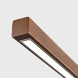 YISDESIGN 39" Wood Linear Pendant Light Modern LED Dimmable Ceiling Hanging Light Fixture Wood Linear Chandeliers 24w for Dining Room Kitchen Island Pool Table Bar Walnut Color (with Remote Control) YISDESIGN