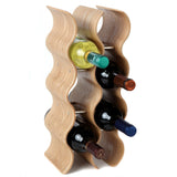 Lily's Home Countertop Wave Wine Rack, Wood, Elegant and Modern, Table Top Wine Storage (Oak, 11 Bottles) Lily's Home