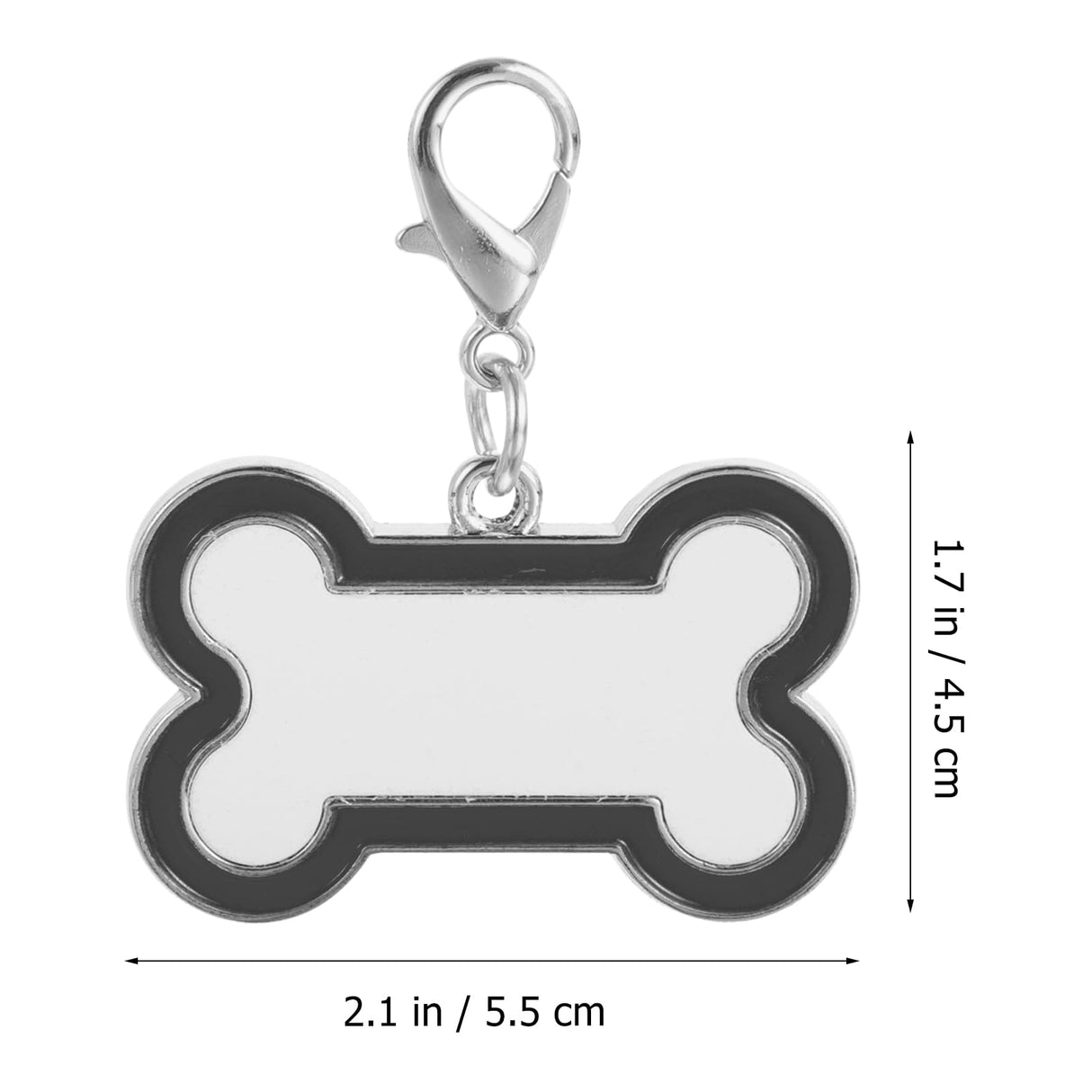 LOGOFUN 4Pcs Sublimation Blank Dog Tag Bone Paw Shaped Pet Tags Blank Name Tag Craft Pet Supplies (Black) LOGOFUN