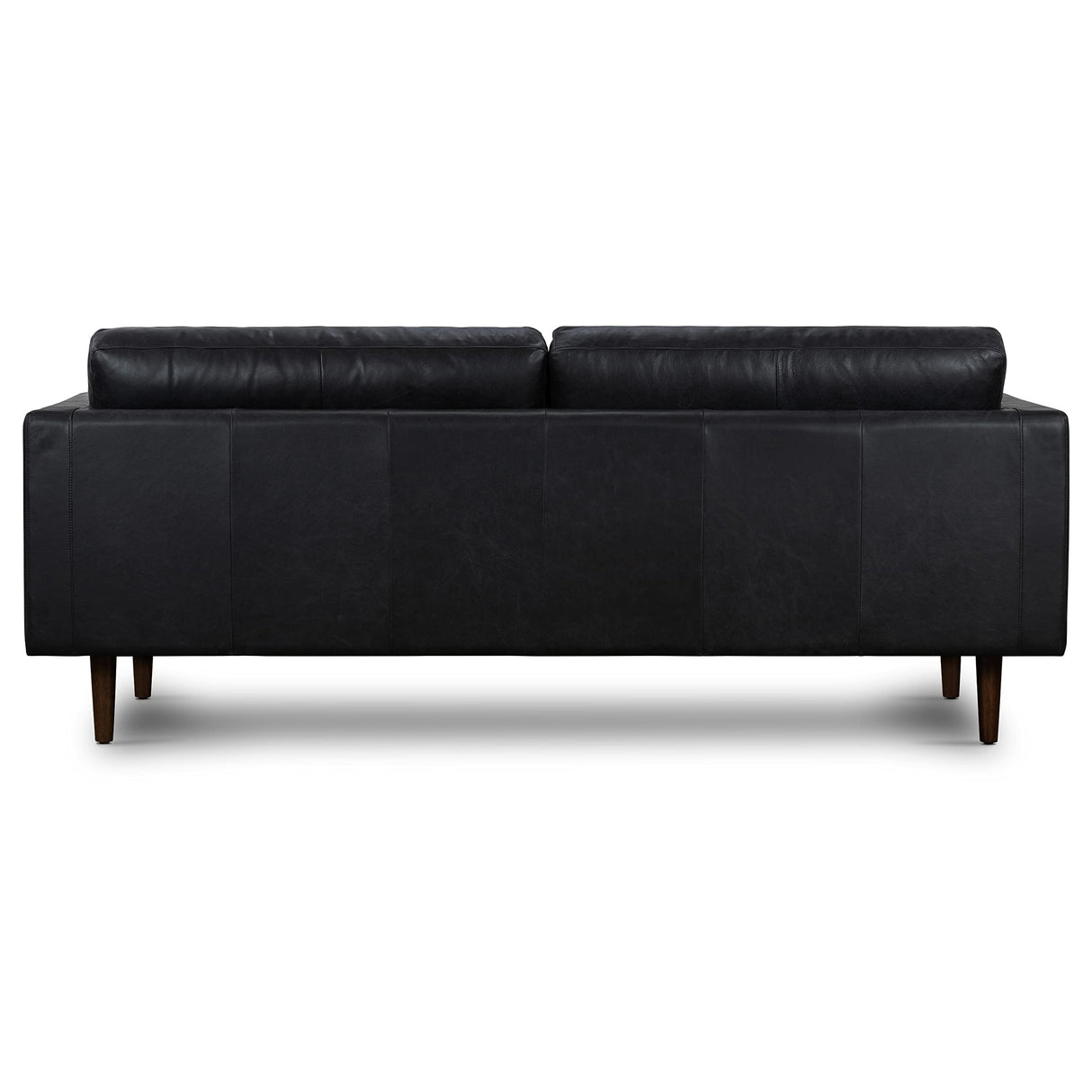 POLY & BARK Napa 88.5” Sofa in Full-Grain Semi-Aniline Italian Tanned Leather, Onyx Black POLY & BARK