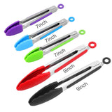 Kitchen Tongs with Silicone Tips - ForTomorrow Set of 5, 7 9 Inch Premium Silicone Tipped Tongs for Cooking Heat Resistant, Serving Food, BBQ ForTomorrow