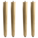 Geesatis 13" Solid Wood Furniture Legs Mid Century Legs for Couch Sofa Chair Coffee Table Legs Replacement Part, with Mounting Plate and Screws Geesatis