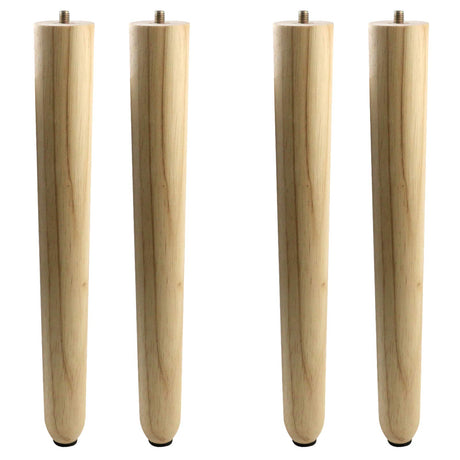 Geesatis 13" Solid Wood Furniture Legs Mid Century Legs for Couch Sofa Chair Coffee Table Legs Replacement Part, with Mounting Plate and Screws Geesatis