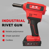 S&F STEAD & FAST Cordless Rivet Tool Kit, 1/8" - 1/4", Brushless, Industrial Grade, with Battery (2 pcs) and Charger, Electric Rivet Gun Set with Case S&F STEAD & FAST