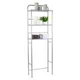 Mind Reader Over The Toilet Storage Rack, Bathroom Organizer, Bathroom Shelves, Metal, 23.5" L x 10.25" W x 70.5" H, Silver Mind Reader