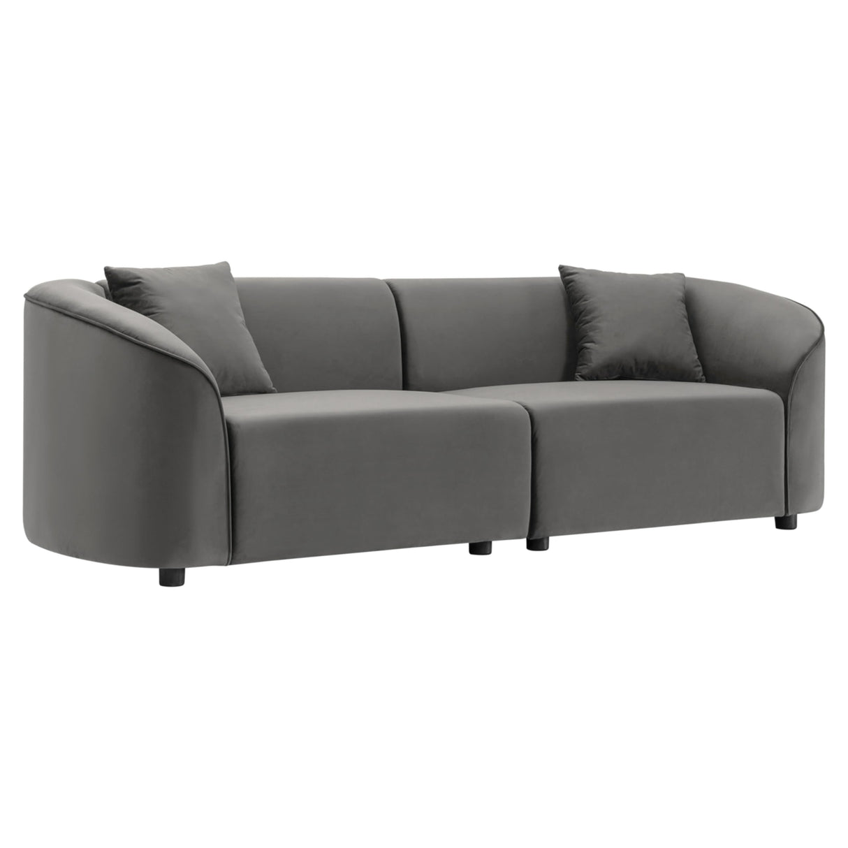 Christopher Knight Home 87.50" Curved Oversized 2 Seater Sofa, Upholstered Couch Chair, Soft Seating Lounge Chair, Cozy Loveseat with Armrest, Reading Sofas for Living Room, Home Rest, Grey Christopher Knight Home