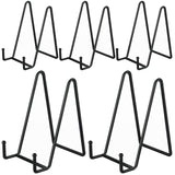 IBosins 5 Pack 6 Inch Plate Holder Display Stands, Metal Black Frame Stand for Picture, Book, Photo Easel, Creation, Collectibles IBosins