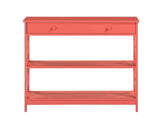 Convenience Concepts Oxford 1 Drawer Console Table with Shelves, Coral Convenience Concepts