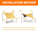 20' x 20' x 20' Triangle Sun Sail Shades Canopy UV Block Sun Shades Outdoor Patio Garden Backyard Pergola Shade Cover Sand OOTONAT