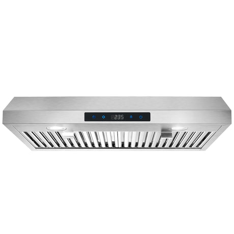 SNDOAS Range Hood 30 Inch Under Cabinet,Ductless Range Hoods with Touch Control,3-Venting Kitchen hood,Stainless Steel Vent Hood,Under Cabinet Range Hood 30 inch,Hood Vents for Kitchen 3 Speeds SNDOAS