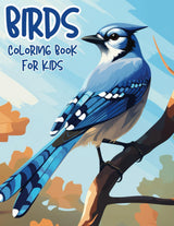 Birds Coloring Book for Kids: Featuring Cute Birds in Nature Majosta