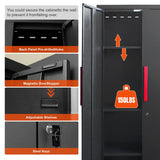 HPDMC Garage Storage Cabinet System - 2 * 6-Pcs Workshop Set with Steel Cabinet Drawers, Rolling Chest, Workbench, Pegboard for Tool Organization HPDMC