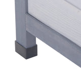 PawHut Wooden Rabbit Hutch Bunny Hutch Cage Guinea Pig with Waterproof Roof, No Leak Tray and Feeding Trough, Indoor/Outdoor, Gray PawHut